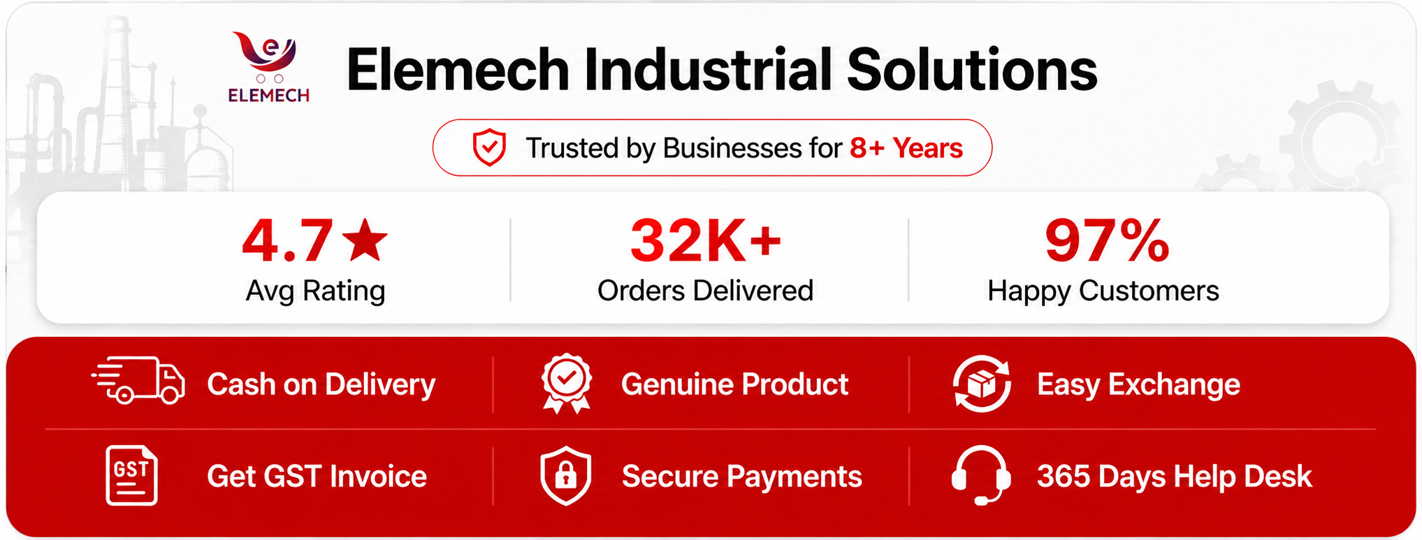 Elemech — Trusted by businesses for 8+ years